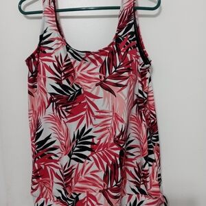 Beach Belle Tropical Tankini with built in padded bra